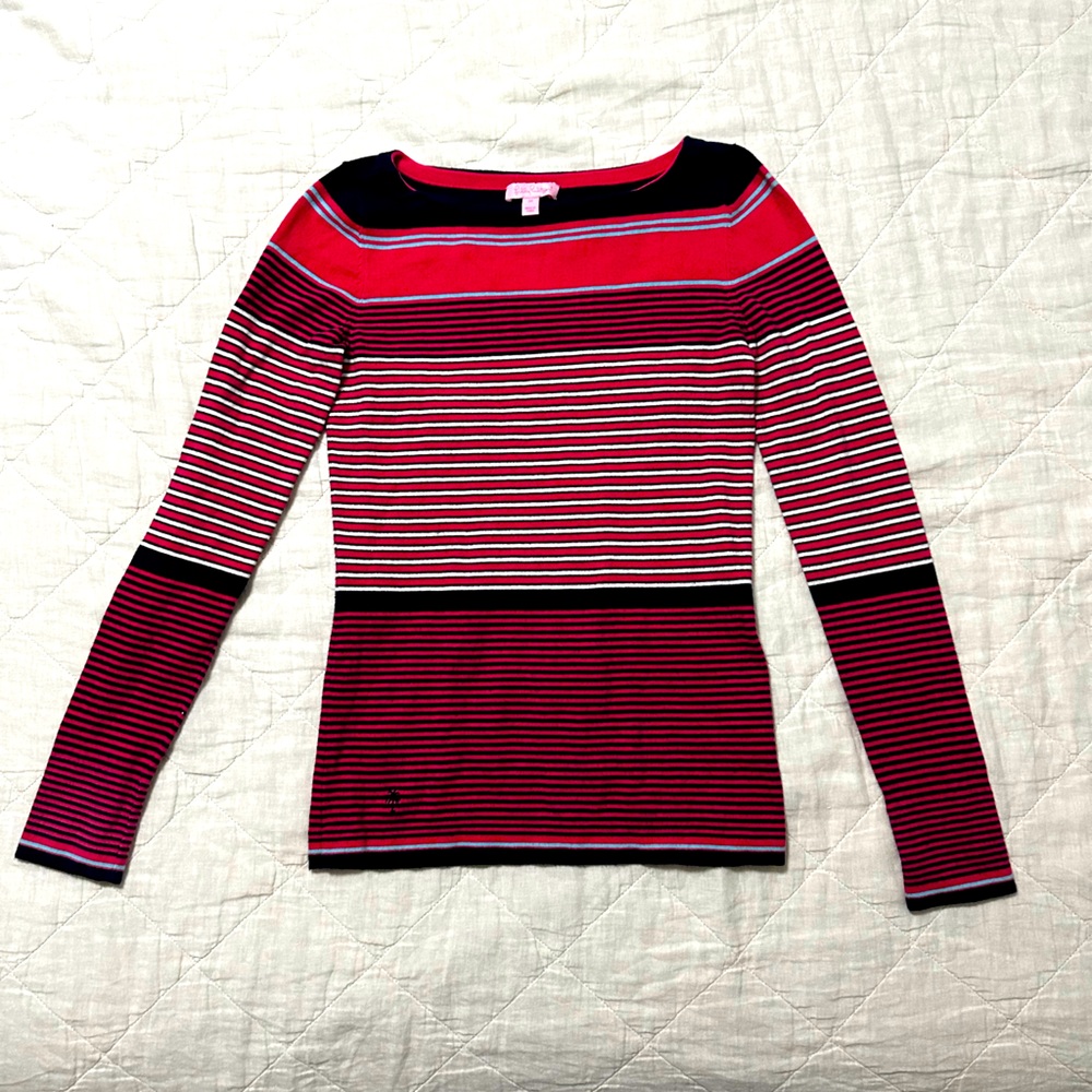 EUC Lilly Pulitzer Marina Boatneck Sweater Medium